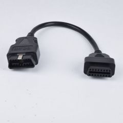 Automotive OBD male to female 16 core powered 16PIN extension cable OBD2 diagnostic tool extension cable with metal buckle