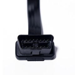 50cm Automotive OBD2 elbow one to two adapter cable, OBD2 flat 16 pin 16 core one to two extension cable