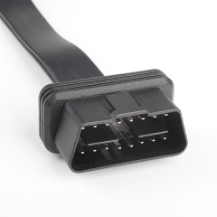 50CM Car OBD2 one to two adapter extension cable, OBD2 flat wire 16 core one to two cable