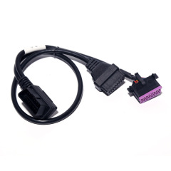 50CM car OBD2 one to two extension cable for Volkswagen Audi Skoda