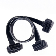 50cm Automotive OBD2 elbow one to two adapter cable, OBD2 flat 16 pin 16 core one to two extension cable