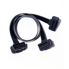 50cm Automotive OBD2 elbow one to two adapter cable, OBD2 flat 16 pin 16 core one to two extension cable