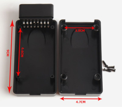 Car truck OBD2 male 16pin connector rectangular fingerprint housing straight OBD male J1962M plug