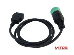 Long Cable Type 2 Green 9 Pin J1939 to OBD2 Female Port Cable 3ft/1m