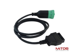 Long Cable Type 2 Green 9 Pin J1939 to OBD2 Female Port Cable 3ft/1m