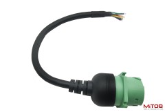 Type 2 Green 9pin J1939 Female to Open end Cable 1ft/30cm