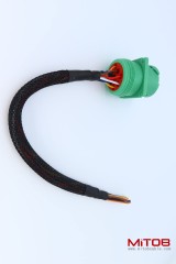 Type 2 Green j1939 Pigtail Cable Female 9Pin to Open end Flange 1ft