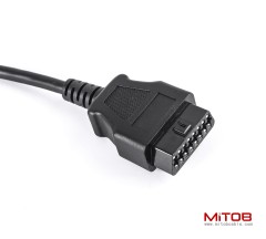 Right Angle 9pin J1939 Male to 16pin OBD2 OBDii Female Port Adapter Cable for Diagnostic Tool & ELD Tracker (J1939 to OBD2 Port)