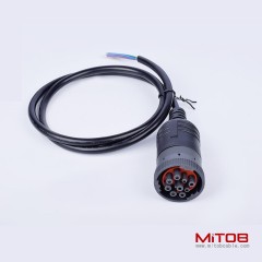 1 meter J1939 9Pin plug to open end diagnostic cable for Cummins