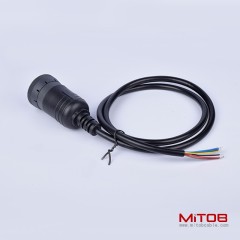 1 meter J1939 9Pin plug to open end diagnostic cable for Cummins