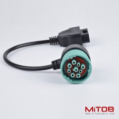 Right angle J1939 9 pin to OBD 16pin cable for Cummins