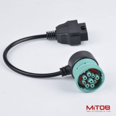 Right angle J1939 9 pin to OBD 16pin cable for Cummins