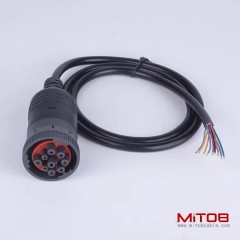 1 meter J1939 9Pin plug to open end diagnostic cable for Cummins