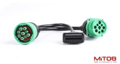 1pcs J1939 Male to J1939 Female and OBD2 Splitter Cable