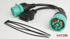 1pcs J1939 Male to J1939 Female and OBD2 Splitter Cable