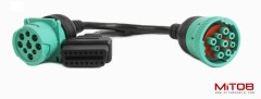 1pcs J1939 Male to J1939 Female and OBD2 Splitter Cable
