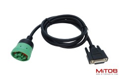 Type2 Green 9Pin J1939 to DB15 ELD Cable for Fleet Management ELD Device