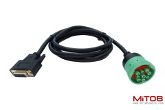 Type2 Green 9Pin J1939 to DB15 ELD Cable for Fleet Management ELD Device