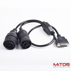 DB15Pin to Cummins J1939 9-pin AND 14 pin truck diagnostic cable