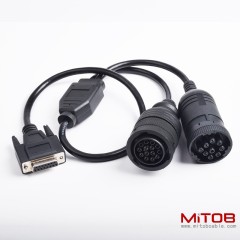 DB15Pin to Cummins J1939 9-pin AND 14 pin truck diagnostic cable