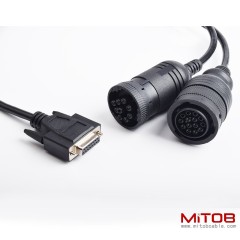 DB15Pin to Cummins J1939 9-pin AND 14 pin truck diagnostic cable