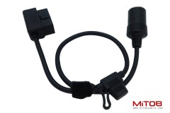 Right Angle Low-Profile OBD2 Male to Cigar Lighter Female Connector Cable Car Constant Power Cable 2ft/60cm