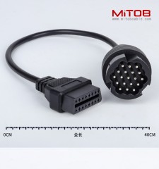 40cm Porsche 19Pin to OBD2 16Pin Cable 19pin to 16pin cable for Porsche