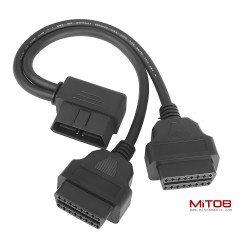 OBD2 16pin 1pcs Male to 2pcs Female Splitter Cable