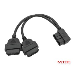OBD2 16pin 1pcs Male to 2pcs Female Splitter Cable