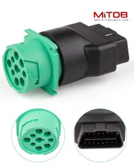 OBD2 Male to Green J1939 Female Adapter