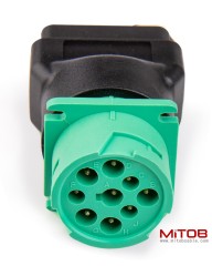 16pin OBDii OBD2 Male to J1939 Female Adapter Type2 Green 9pin for Volvo Mack