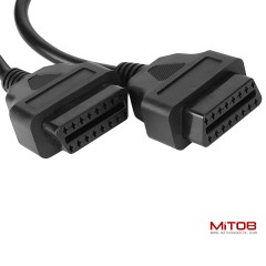 OBD2 16pin 1pcs Male to 2pcs Female Splitter Cable