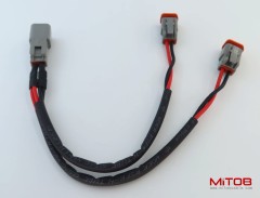 DT 2 Way Connector Plug Waterproof Splitter Wire Harness 1 Male to 2 Female DT 2 Pin 1-2 Splitter Cable 1ft/30cm