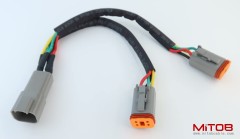 DT 4 Way Connector Plug Splitter Wire Harness 1 Male to 2 Female DT 4 Pin 1-2 Splitter Cable 1ft/30cm