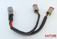 DT 4 Way Connector Plug Splitter Wire Harness 1 Male to 2 Female DT 4 Pin 1-2 Splitter Cable 1ft/30cm