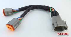 DT 8 Way Splitter Wire Harness 1 Male to 2 Female DT 8 Pin Connector Plug 1-2 Splitter Cable 1ft/30cm