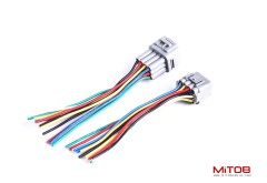 1pcs Male and 1pcs Female 12 Pin Plug Connector Pigtail Cable 12 Way Waterproof Wiring Harness 6inch
