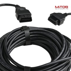 50 Feet 15 Meter OBD2 OBDII Full 16 Pin Car Male to Female Extension Cable Diagnostic Extender Low Profile OBD Cord Adapter for OBD Scan Tool Compatible for All OBD2 Vehicles