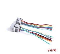 1pcs Male and 1pcs Female 12 Pin Plug Connector Pigtail Cable 12 Way Waterproof Wiring Harness 6inch