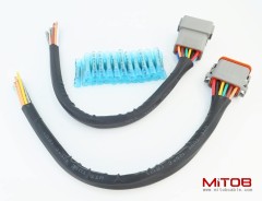 DT 12 Pin Connector Pigtail Cable 12Pin Male and Female 1ft/30cm