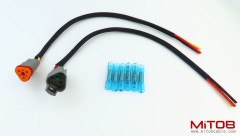 DT 3 Pin Connector Pigtail Cable 3pin Male and Female 1ft/30cm