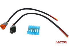 DT 3 Pin Connector Pigtail Cable 3pin Male and Female 1ft/30cm