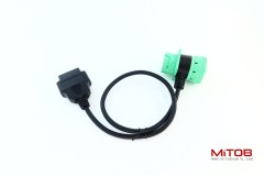 Green 9 Pin Male to 9 Pin Female to OBD 2 Extension Cable J1939 to OBDii 16pin Adapter Cable