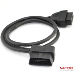 3ft 100cm OBD-II OBD2 Right Angle 16 Pin Auto Car Male to Female Extension Cable Diagnostic Extender Cord Adapter