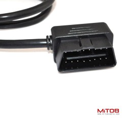3ft 100cm OBD-II OBD2 Right Angle 16 Pin Auto Car Male to Female Extension Cable Diagnostic Extender Cord Adapter