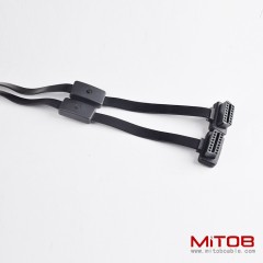 60CM OBD2 one split two full core extension cable with switch, OBD2 16 pins16 cores CABLE with independent switch