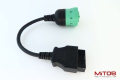 Green Type 2 J1939 Male to 16pin OBD2 Female Cable 16pin to 9pin J1939 Adapter Cable