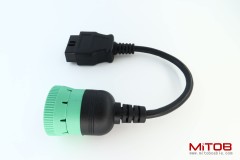 Green Type 2 J1939 Male to 16pin OBD2 Female Cable 16pin to 9pin J1939 Adapter Cable