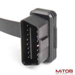 OBD2 male to female flat extension cable, on-board computer 16 pin 16 core extension cable