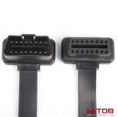 OBD2 male to female flat extension cable, on-board computer 16 pin 16 core extension cable